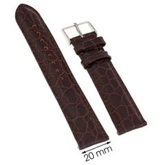  Dây da đồng hồ size 20 mm Nâu M1010.42 