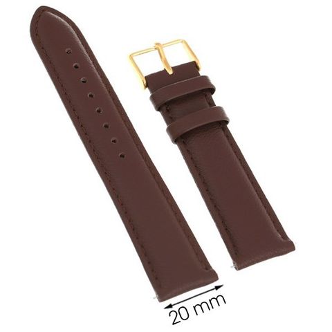 Dây da đồng hồ M1011.62 Nâu size 20 mm