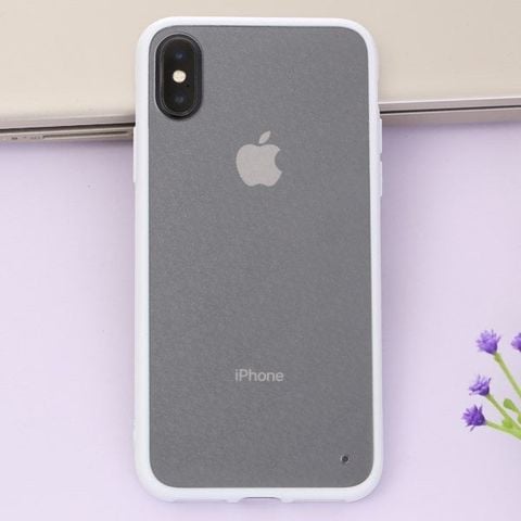 Ốp lưng iPhone X Nhựa cứng viền dẻo Skittles JM Trắng Pbag