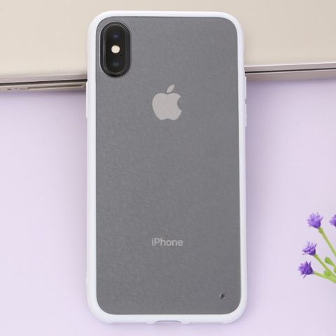 Ốp lưng iPhone X Nhựa cứng viền dẻo Skittles JM Trắng Pbag