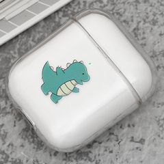  Túi đựng AirPods 1 & 2 Nhựa cứng trong JM PD01 in hình Khủng long xanh 
