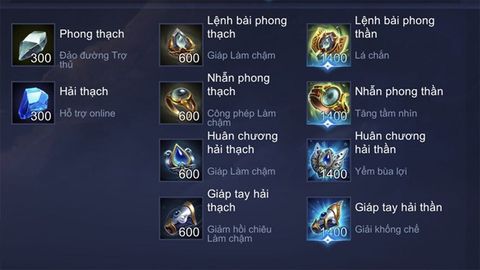 Chi tiết và cách sử dụng các món đồ phụ trợ Liên Quân Mobile