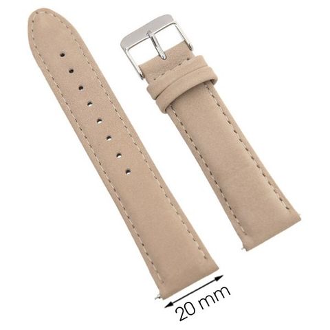 Dây da đồng hồ 20 mm vàng hồng G031