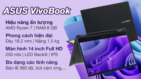 Laptop Asus VivoBook TM420UA R7 5700U/8GB/512GB/Touch/Pen/Win10 (EC024T)