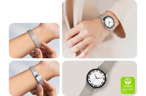 Dây da khóa D từ tính Hybrid Galaxy Watch, Bản nhỏ, Size S/M