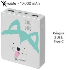  Pin sạc dự phòng 10000mAh Xmobile Gram 4 Dull Dog Xanh lá 