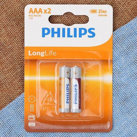 Pin AAA 2 viên Zinc Carbon Philips R03L2B