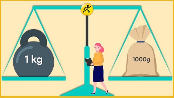 1 kg bằng bao nhiêu gam, tấn, tạ, yến? Cách đổi 1 kilôgam