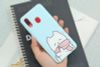 Ốp lưng Galaxy A20 nhựa dẻo in nổi emboss printing OSMIA MWGCK007 Mèo dễ thương