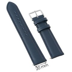  Dây da đồng hồ size 20 mm Xanh Dương M1100.43 