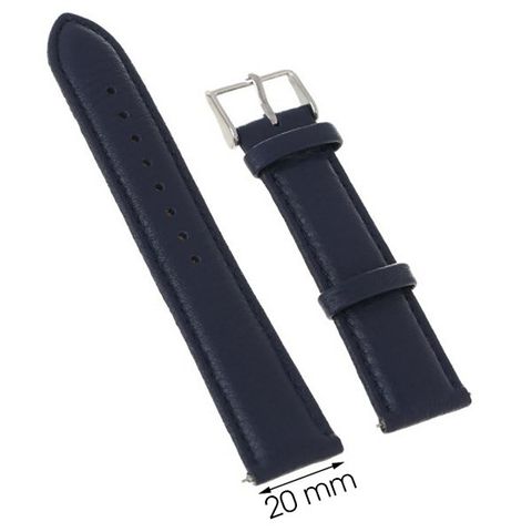 Dây da đồng hồ size 20 mm Xanh Dương M1200.43