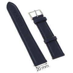  Dây da đồng hồ size 20 mm Xanh Dương M1200.43 