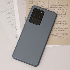  Ốp lưng Galaxy S20 Ultra nhựa cứng viền dẻo Tempered Glass Silk OSMIA Xám 