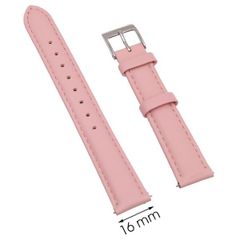  Dây da đồng hồ size 16mm Hồng L005-03-16 
