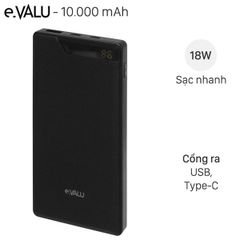 Pin sạc dự phòng Polymer 10.000 mAh eValu PA Croco Đen 