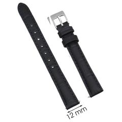  Dây da đồng hồ size 12mm Xanh Đậm L019-01-12 