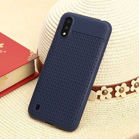 Ốp lưng Galaxy A01 nhựa dẻo Mesh OSMIA Navy