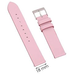  Dây da đồng hồ 18 mm hồng L020-04-18 