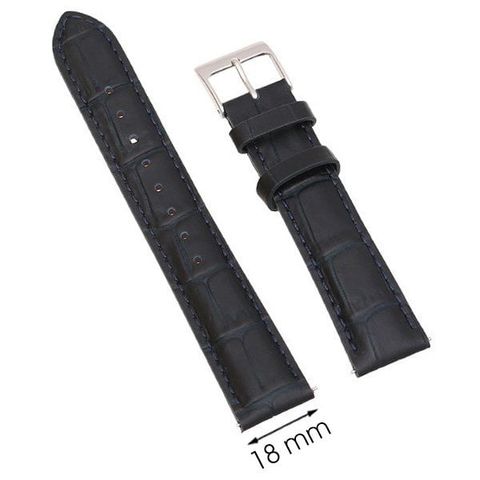 Dây da đồng hồ 18 mm xanh dương L019-04-18