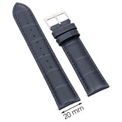  Dây da đồng hồ 20 mm xanh dương L003-05-20 