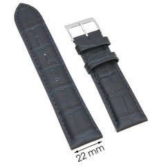  Dây da đồng hồ 22 mm xanh dương L019-06-22 