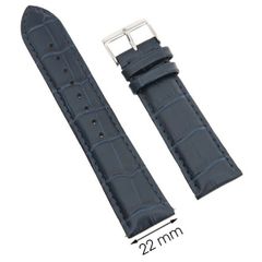  Dây da đồng hồ 22 mm xanh dương G072 