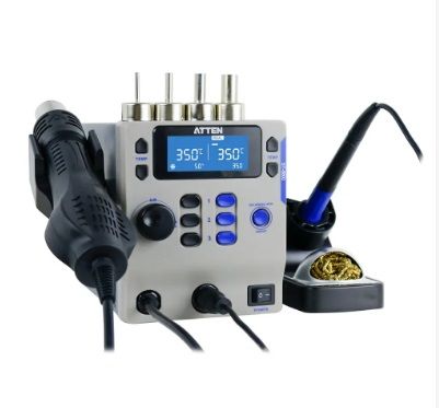 Trạm hàn khò kênh kép thông minh ATTEN ST-8802 (65W/800W; 80~480℃/100~500℃)