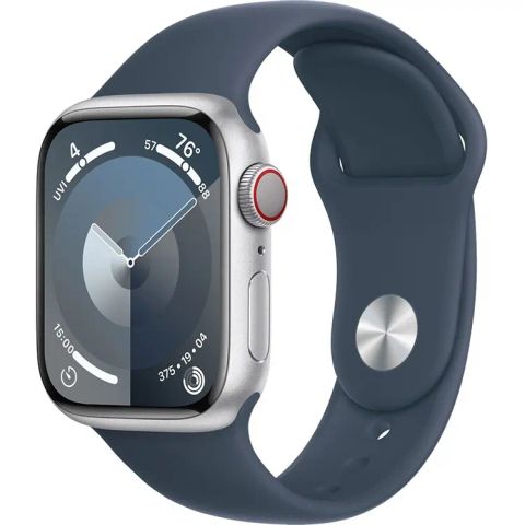 Apple Watch Series 9 GPS + Cellular 41mm Viền nhôm Dây cao su (Bạc)
