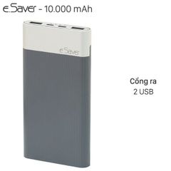  Pin sạc dự phòng Polymer 10.000 mAh Lightning eSaver PJ JP188 Xám 