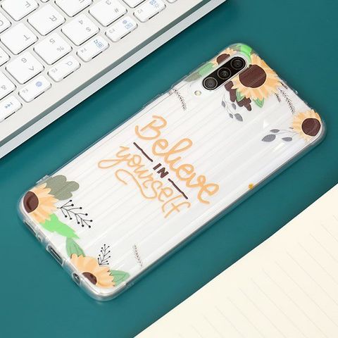 Ốp lưng Galaxy A50/A50S Nhựa dẻo UV printing Luggage TPU MEEKER CN12509 Hoa hướng dương