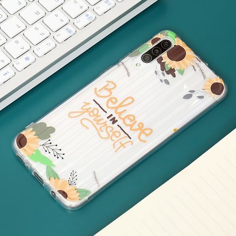 Ốp lưng Galaxy A50/A50S Nhựa dẻo UV printing Luggage TPU MEEKER CN12509 Hoa hướng dương
