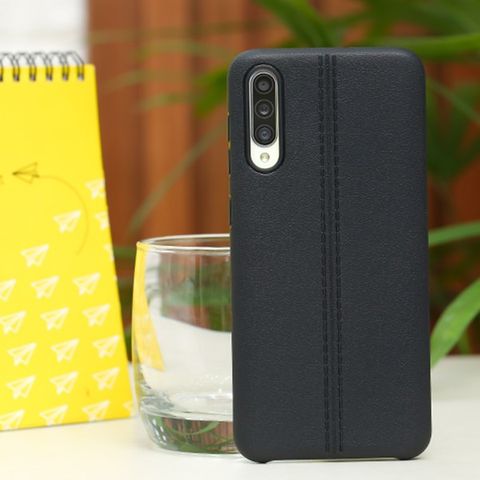 Ốp lưng Galaxy A50/A50S nhựa dẻo Double line OSMIA Đen