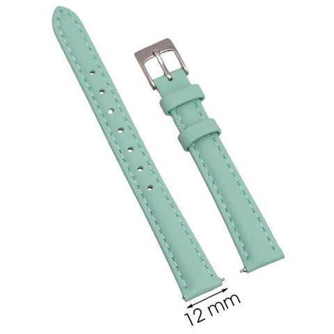 Dây da đồng hồ 12 mm xanh nhạt L004-01-12