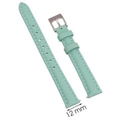  Dây da đồng hồ 12 mm xanh nhạt L004-01-12 
