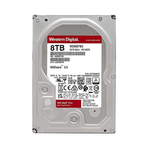 Ổ Cứng Hdd Wd Red Plus 8tb 3.5″ Sata 3 Wd80efbx