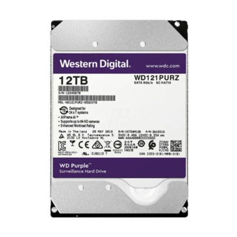 Ổ Cứng Hdd Wd Purple 12tb 3.5″ Sata 3 Wd121purz