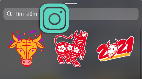Cách chụp ảnh hiệu ứng sticker chúc Tết 2021 trên Instagram