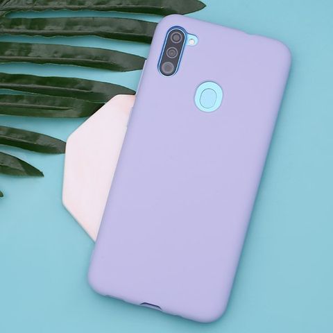 Ốp lưng Galaxy A11 Nhựa dẻo THICK CANDY JM Tím nhạt