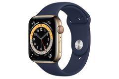  Apple Watch S6 LTE 40mm viền thép dây cao su xanh dương 