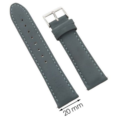 Dây da đồng hồ 20 mm xanh rêu G031