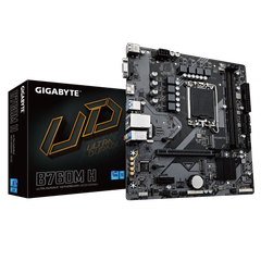  Mainboard Gigabyte B760M H (rev. 1.0) Ultra Durable | Intel B760, Socket 1700, Micro ATX, 2 khe DDR5 