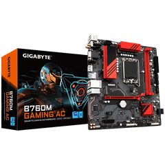  Mainboard Gigabyte B760M Gaming AC (rev. 1.x) | Intel B760, Socket 1700, Micro ATX, 2 khe DDR5 