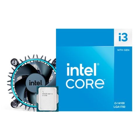 CPU Intel Core i3-14100F Up to 4.7GHz 4 cores 8 threads 12MB