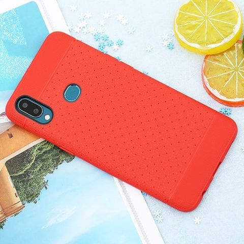 Ốp lưng Galaxy A10s Nhựa dẻo Bee soft JM Đỏ