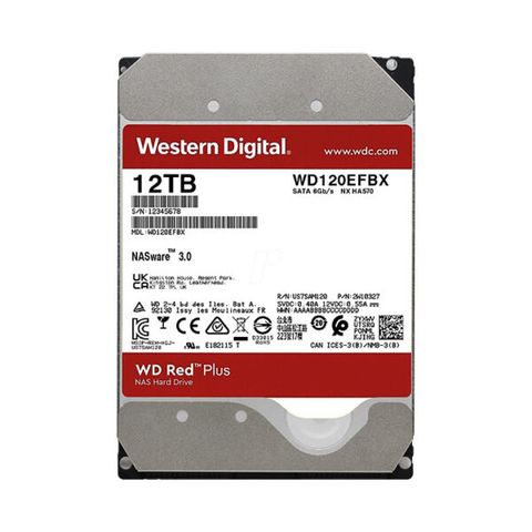 Ổ Cứng Hdd Wd Red Plus 12tb 3.5″ Sata 3 Wd120efbx