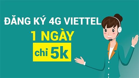 Tổng hợp các gói đăng ký 4G Viettel 1 ngày 5k: Nhận 3GB chỉ 5k/24h