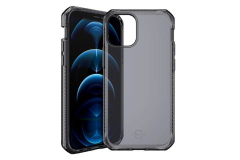 Ốp lưng iPhone 12/12 Pro Nhựa dẻo ITSKINS SPECTRUM CLEAR ANTIMICROBIAL Xám Khói