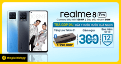  Đặt trước Realme 8 | 8 Pro trả góp 0%, tặng loa 1.290.000đ, giảm 300.000đ 