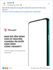  Vinsmart sản xuất điện thoại có camera ẩn dưới màn hình, đưa Việt Nam lên sánh tầm công nghệ với thế giới 