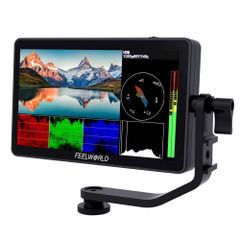  Màn hình FEELWORLD F6 Plus 6 inch màn hình cảm ứng nhỏ 3D Lut DSLR màn hình trường 1920x1080 HD 4k HDMI 